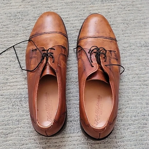 Keith Highlanders Men\'s Brown Leather Oxford Shoes Size 10.5 Classic Dress USA‎ Keith Highlanders Men main image 4